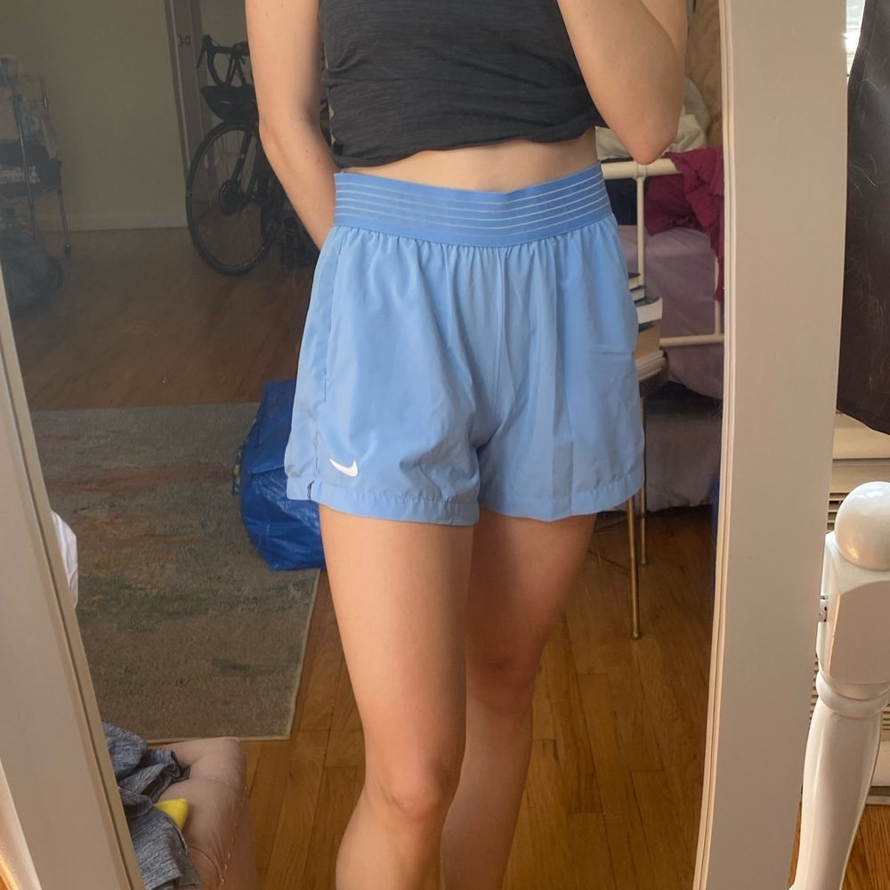 baby blue nike dri-fit shorts